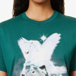 Unicorn Graphic-print Cotton T-shirt -Outlet Pique Style Store R04158091 RAINFOREST ALT04