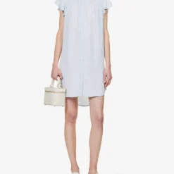 RAILS Kat Flutter-sleeve Woven Mini Dress -Outlet Pique Style Store R04158664 LIGHTVINTAGE ALT01