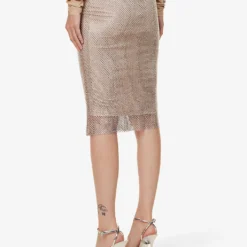 Sportmax Senior Elasticated-waistband Stretch-woven Midi Skirt -Outlet Pique Style Store R04158864 NUDO ALT03
