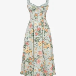 Sabrina Floral-print Cotton-blend Midi Dress