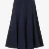 Bottega Veneta Plisse Pleated Wool Midi Skirt