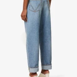 Bottega Veneta Straight-leg Mid-rise Denim Jeans -Outlet Pique Style Store R04159970 MIDBLUE ALT03