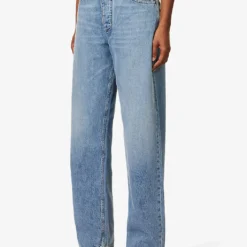 Bottega Veneta Stitched-pocket Wide-leg Mid-rise Jeans -Outlet Pique Style Store R04159971 MIDBLUE ALT02