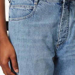 Bottega Veneta Stitched-pocket Wide-leg Mid-rise Jeans -Outlet Pique Style Store R04159971 MIDBLUE ALT04