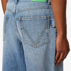Bottega Veneta Stitched-pocket Wide-leg Mid-rise Jeans -Outlet Pique Style Store R04159971 MIDBLUE ALT05