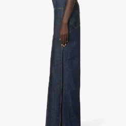 Belted Wide-leg High-rise Denim Jeans -Outlet Pique Style Store R04160109 DARKBLUEJEANS ALT02