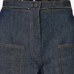 Belted Wide-leg High-rise Denim Jeans -Outlet Pique Style Store R04160109 DARKBLUEJEANS ALT05