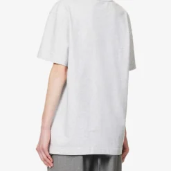 ALEXANDER WANG Glittered Logo-print Cotton-jersey T-shirt -Outlet Pique Style Store R04160692 LIGHTHEATHERGREY ALT03