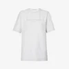 ALEXANDER WANG Glittered Logo-print Cotton-jersey T-shirt