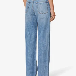 ALEXANDER WANG Asymmetrical-waist Straight-leg Low-rise Jeans -Outlet Pique Style Store R04160703 VINTAGELIGHTINDIGO ALT03