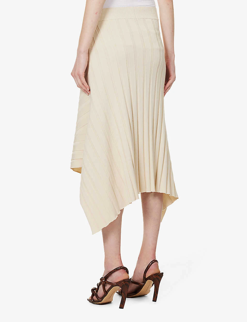 STELLA MCCARTNEY Regular-fit Asymmetric Knitted Midi Skirt 4 STELLA MCCARTNEY Regular-fit Asymmetric Knitted Midi Skirt - Image 4