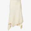 STELLA MCCARTNEY Regular-fit Asymmetric Knitted Midi Skirt