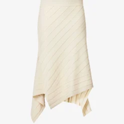 STELLA MCCARTNEY Regular-fit Asymmetric Knitted Midi Skirt