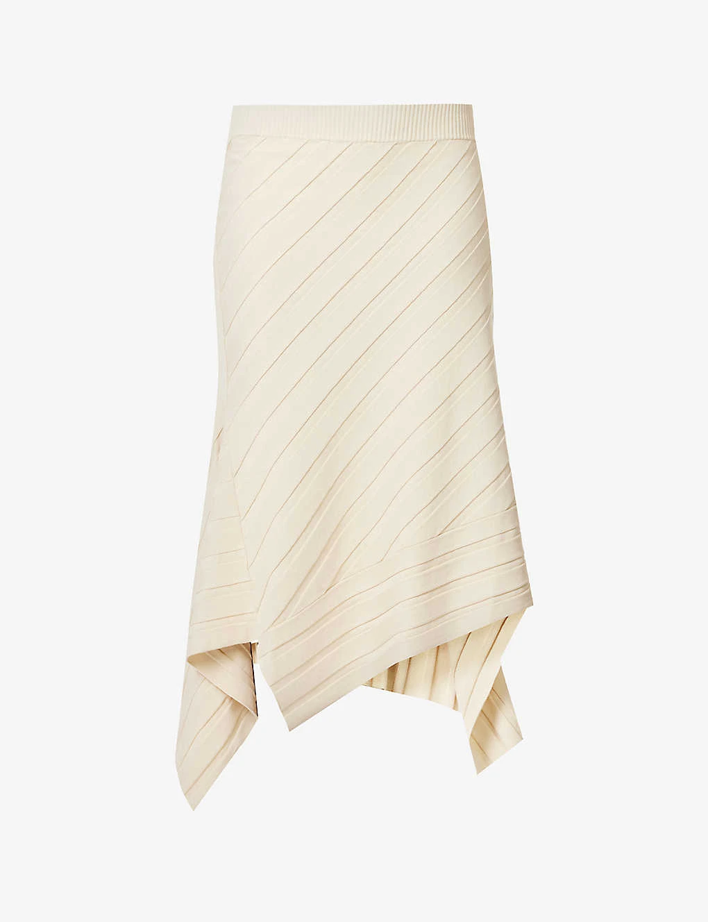 STELLA MCCARTNEY Regular-fit Asymmetric Knitted Midi Skirt 1 STELLA MCCARTNEY Regular-fit Asymmetric Knitted Midi Skirt