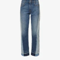 STELLA MCCARTNEY Logo-embroidered Straight-leg Mid-rise Jeans