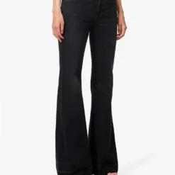 STELLA MCCARTNEY Flare Faded-wash Flared-leg Mid-rise Jeans -Outlet Pique Style Store R04160797 BLACK ALT02