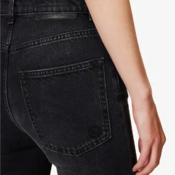 STELLA MCCARTNEY Flare Faded-wash Flared-leg Mid-rise Jeans -Outlet Pique Style Store R04160797 BLACK ALT05