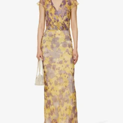 BEC + BRIDGE Bernadette Floral-print Woven Maxi Dress -Outlet Pique Style Store R04161123 GOLDENVIOLET ALT01