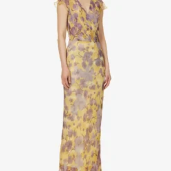 BEC + BRIDGE Bernadette Floral-print Woven Maxi Dress -Outlet Pique Style Store R04161123 GOLDENVIOLET ALT02