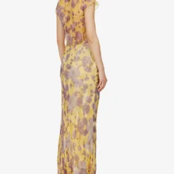 BEC + BRIDGE Bernadette Floral-print Woven Maxi Dress -Outlet Pique Style Store R04161123 GOLDENVIOLET ALT03