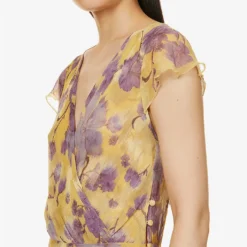 BEC + BRIDGE Bernadette Floral-print Woven Maxi Dress -Outlet Pique Style Store R04161123 GOLDENVIOLET ALT04