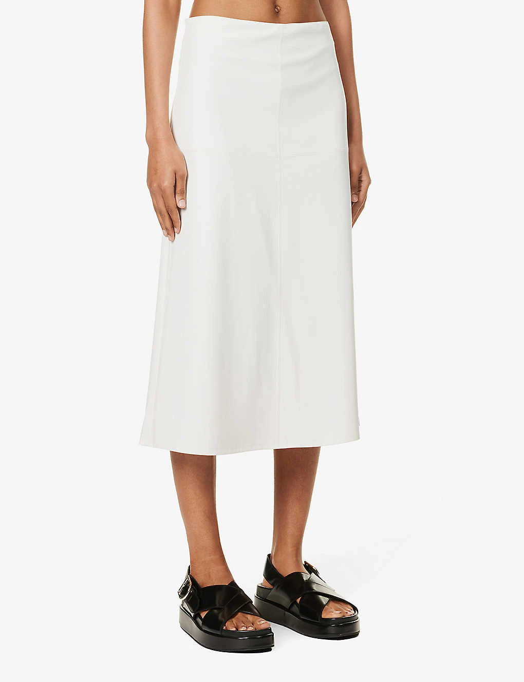 Max Mara Renata Flared-hem Woven Midi Skirt 3 Max Mara Renata Flared-hem Woven Midi Skirt - Image 3