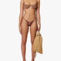 Twisted-trim Half-cup Bikini Top -Outlet Pique Style Store R04161519 SOILRUST ALT01