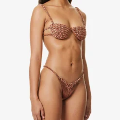 Twisted-trim Half-cup Bikini Top -Outlet Pique Style Store R04161519 SOILRUST ALT02