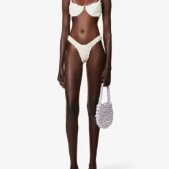 Cableknot Braided-trim Bikini Top 6 Cableknot Braided-trim Bikini Top -Outlet Pique Style Store R04161520 MILK ALT01