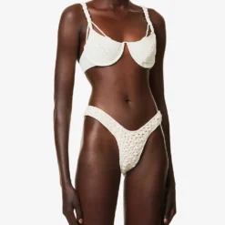 Cableknot Braided-trim Bikini Top 7 Cableknot Braided-trim Bikini Top -Outlet Pique Style Store R04161520 MILK ALT02