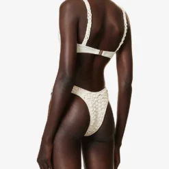 Cableknot Braided-trim Bikini Top 8 Cableknot Braided-trim Bikini Top -Outlet Pique Style Store R04161520 MILK ALT03