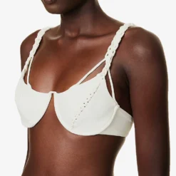 Cableknot Braided-trim Bikini Top 9 Cableknot Braided-trim Bikini Top -Outlet Pique Style Store R04161520 MILK ALT04