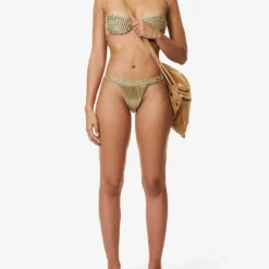 Weavelust Half-cup Bikini Top -Outlet Pique Style Store R04161522 GOLD ALT01