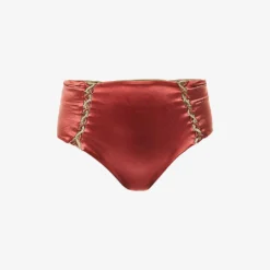 Braided-trim High-rise Bikini Bottoms