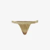 Woven Elasticated-waist Mid-rise Bikini Bottoms