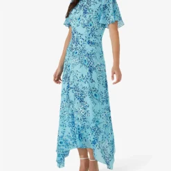 Penelope Floral-print Recycled Polyester-blend Midi Dress -Outlet Pique Style Store R04161752 BLUEFLORAL ALT01