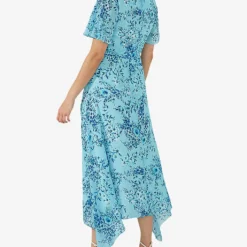 Penelope Floral-print Recycled Polyester-blend Midi Dress -Outlet Pique Style Store R04161752 BLUEFLORAL ALT02