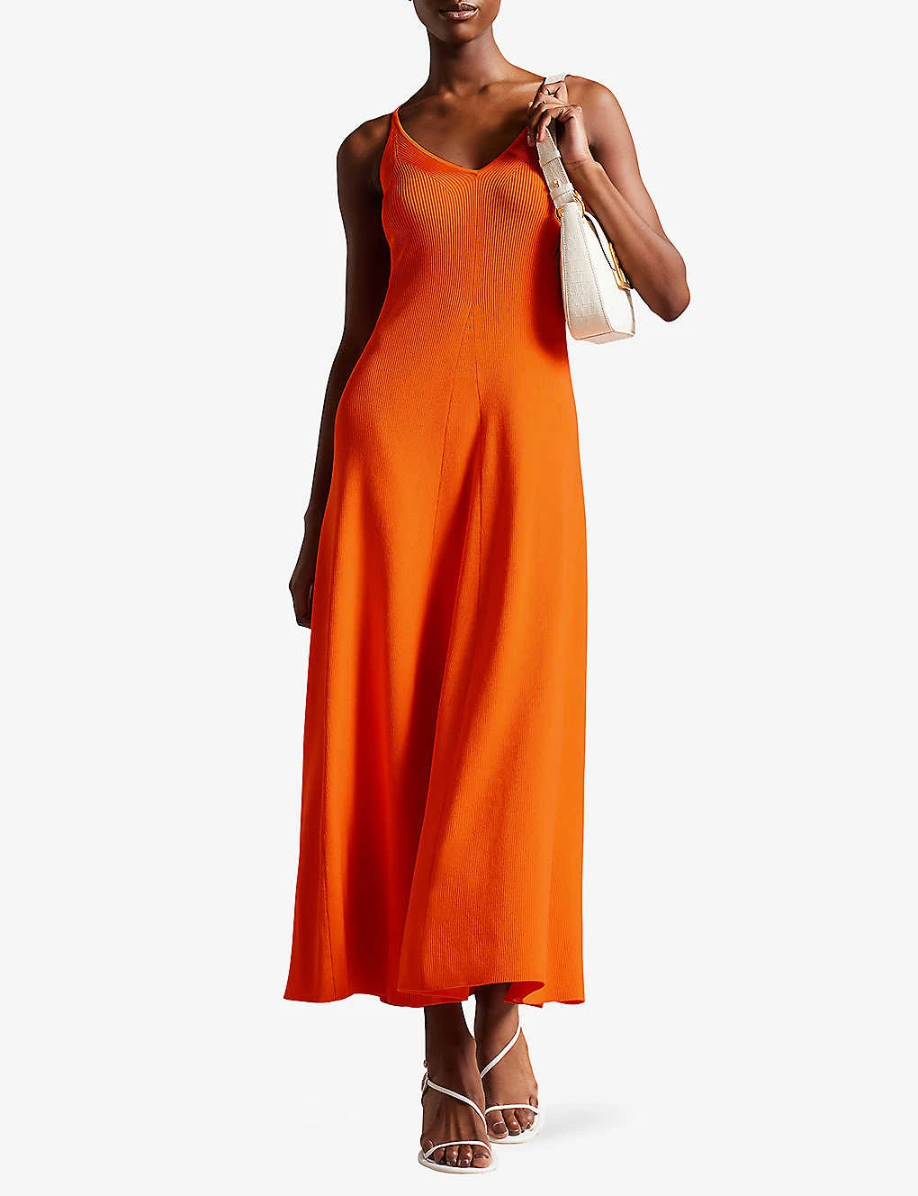 Ted Baker Marrlyy V-neck Sleeveless Ribbed-knit Maxi Dress 2 Ted Baker Marrlyy V-neck Sleeveless Ribbed-knit Maxi Dress - Image 2