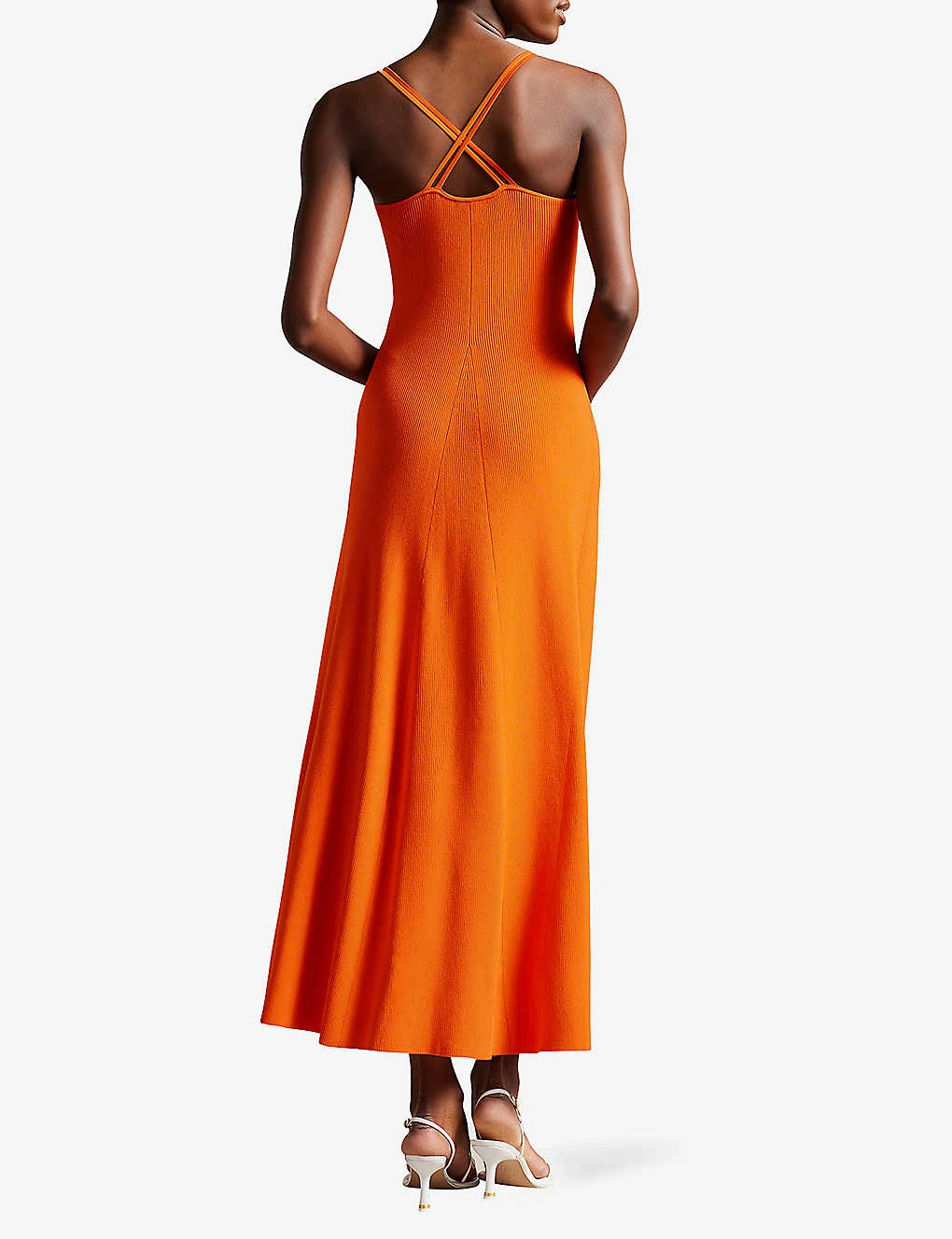 Ted Baker Marrlyy V-neck Sleeveless Ribbed-knit Maxi Dress 3 Ted Baker Marrlyy V-neck Sleeveless Ribbed-knit Maxi Dress - Image 3