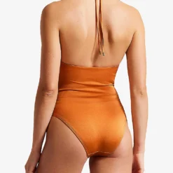 Ted Baker Sheral Cut-out Swimsuit -Outlet Pique Style Store R04162200 ORANGE ALT02