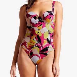 Ted Baker Zayly Floral-print Swimsuit -Outlet Pique Style Store R04162203 LTNUDE ALT02