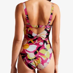 Ted Baker Zayly Floral-print Swimsuit -Outlet Pique Style Store R04162203 LTNUDE ALT03