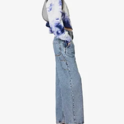MOSCHINO Acid-wash Straight-leg Mid-rise Jeans -Outlet Pique Style Store R04162969 FANTASYPRINTBLUE ALT01