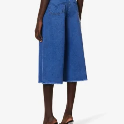 MOSCHINO Frayed-hem Straight-leg Mid-rise Jeans -Outlet Pique Style Store R04162970 FANTASYPRINTBLUE ALT03