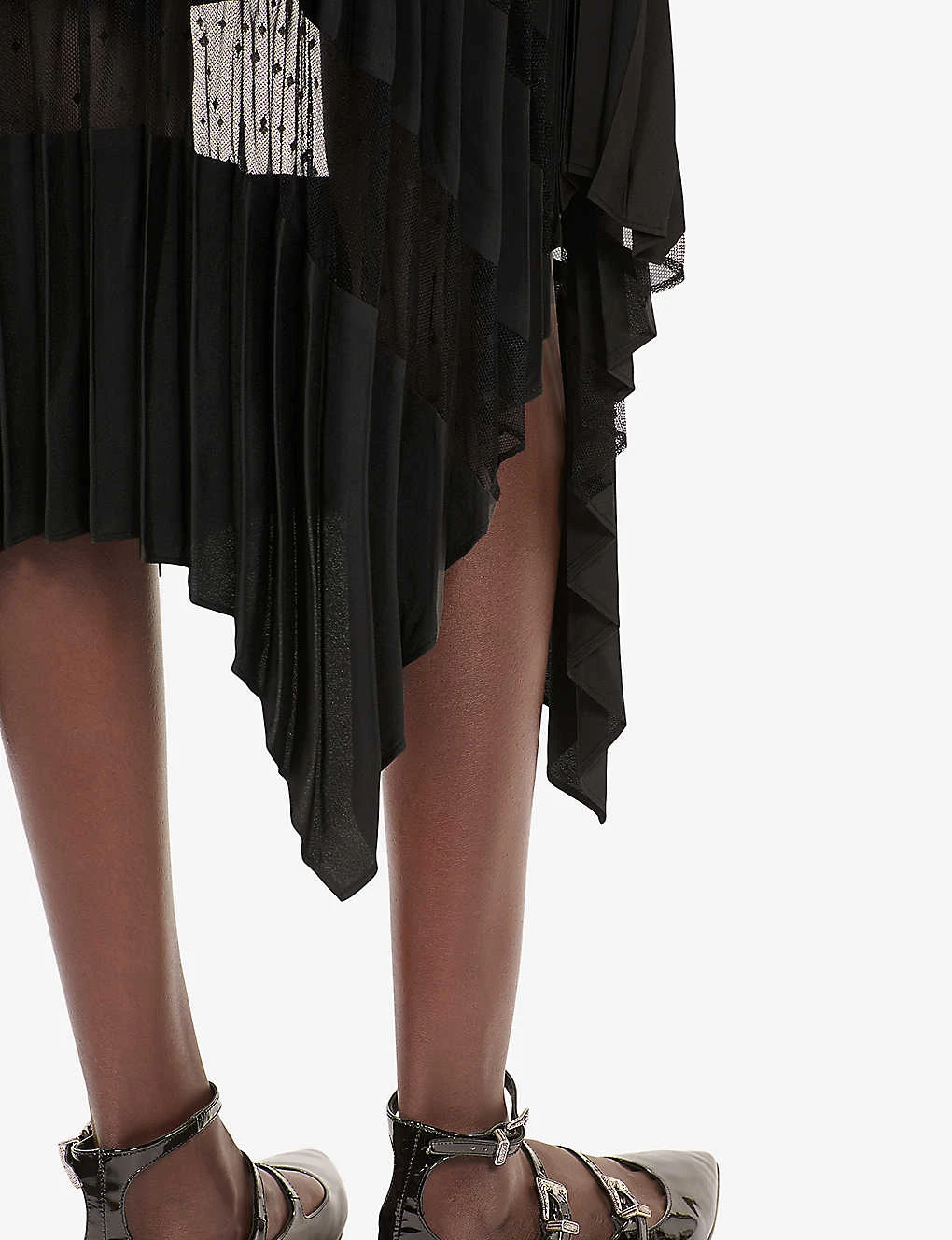 THE KOOPLES Sheer-panel Asymmetric-hem Woven Midi Skirt 5 THE KOOPLES Sheer-panel Asymmetric-hem Woven Midi Skirt - Image 5