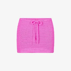 Low-rise Recycled Stretch-nylon Crochet Mini Skirt