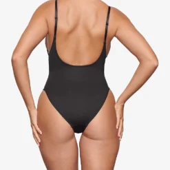 Scoop-neck Low-back Recycled Stretch-nylon Swimsuit 7 Scoop-neck Low-back Recycled Stretch-nylon Swimsuit -Outlet Pique Style Store R04164370 ONYX ALT03