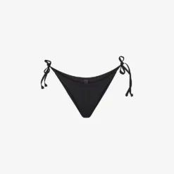 Dipped Tie-fastened Recycled Stretch-nylon Bikini Bottoms
