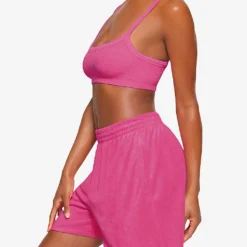 Terry Lounge Mid-rise Cotton-blend Shorts -Outlet Pique Style Store R04164394 WATERMELON ALT02