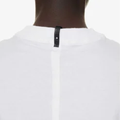 Short-sleeved Round-neck Stretch-cotton T-shirt -Outlet Pique Style Store R04164414 WHITE ALT04